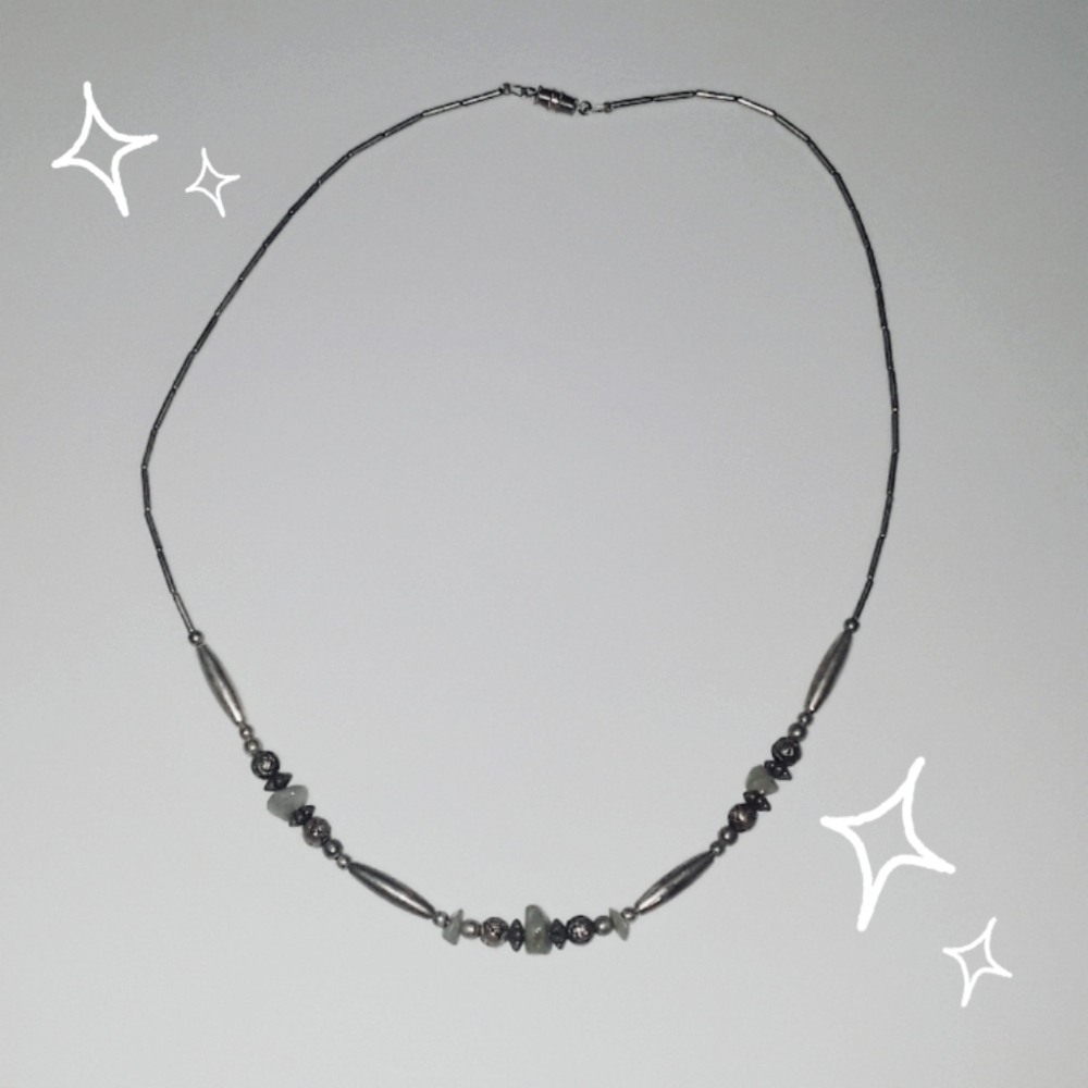 🔥Silver&stone necklace
